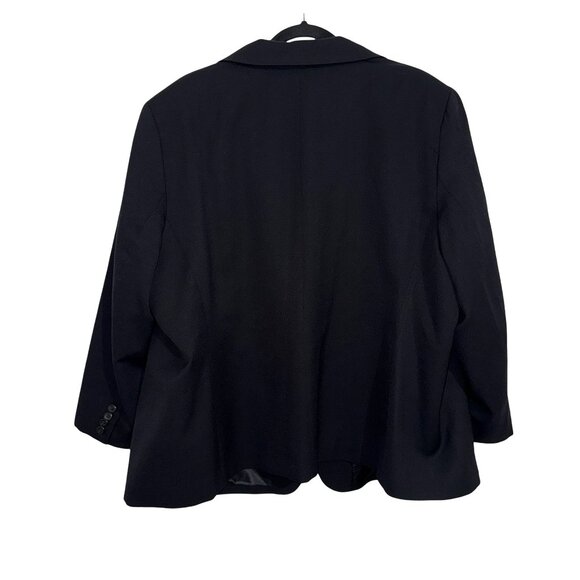 Pendleton Plus Women's Black One Button Blazer 100% Virgin Wool Sz 24W - Picture 3 of 10